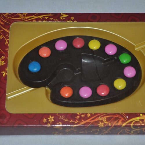 Special Occasion Chocolate - Palette Shape - Decorated with original Cadbury's Gems.